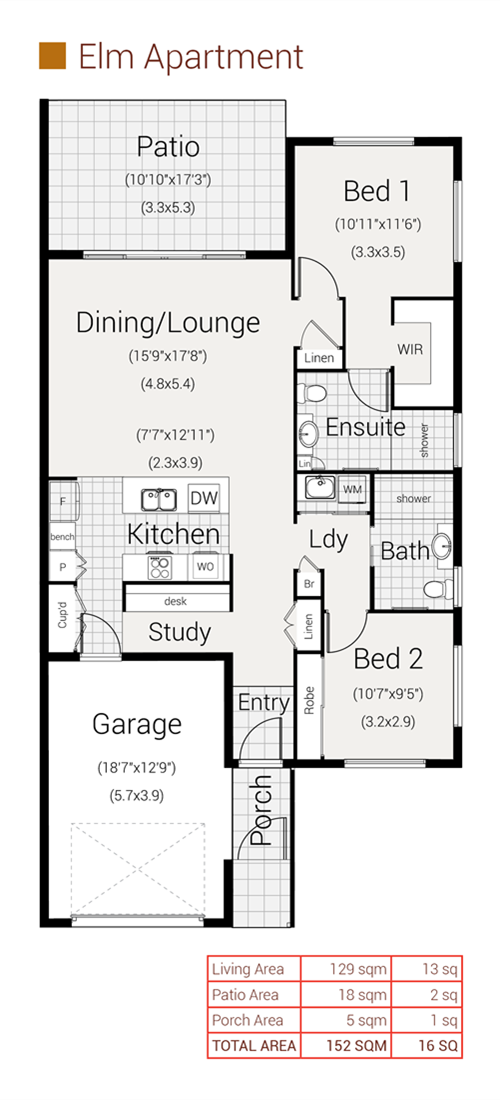 Generic Floorplan - Elm Garden - September 2018